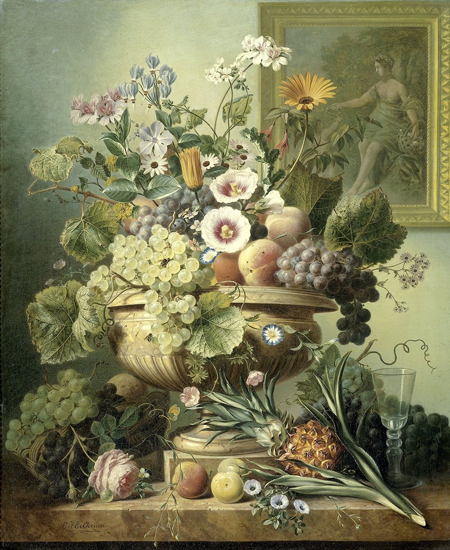 Still life by Eelke Jelle Eelkesma | 1815-1830 | via Rijksstudio // A Rookie's guide to flower care by House of Thol