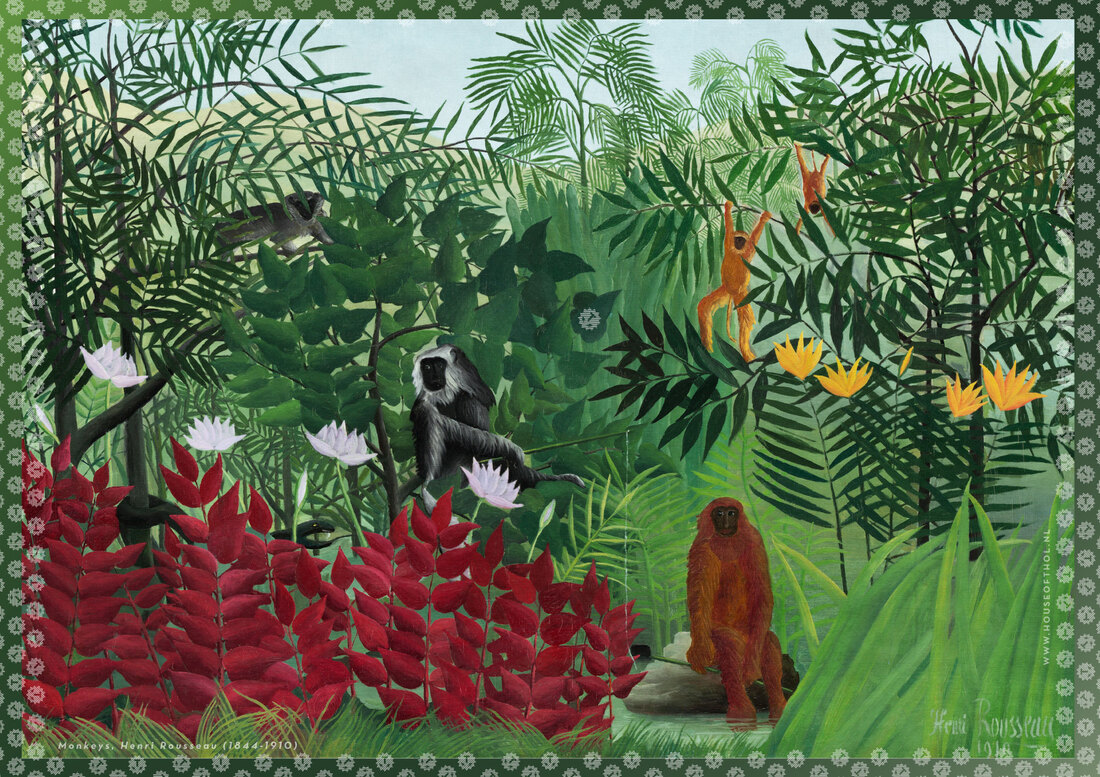 House of Thol wrapping paper: Monkeys by Henri Rousseau