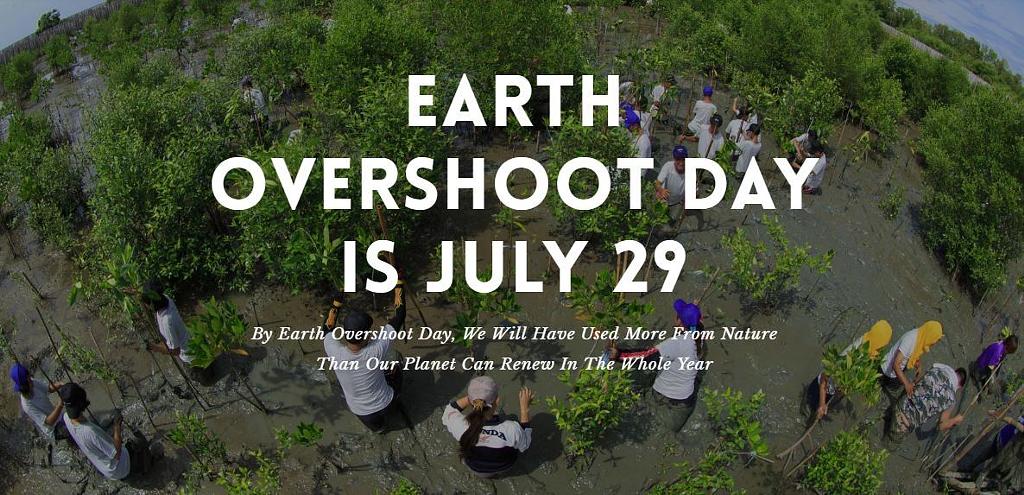Earth overshoot day was July 29th 2019 - via overshootday.org