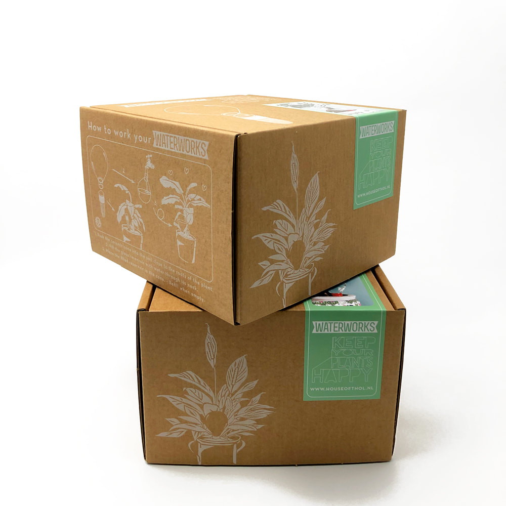 Water globe for plants | Waterworks packaging | Eco friendly Gifts | Dutch Design