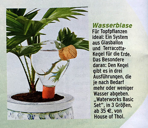 Schoner Trinken: Wasserblase / German magazine Das Haus about Waterworks | photograph by House of Thol