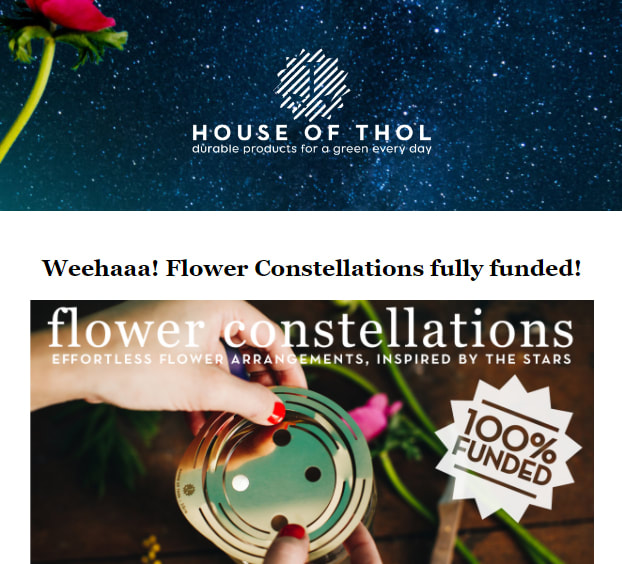 House of Thol Newsletter 10th April 2018 / Flower Constellations fully funded