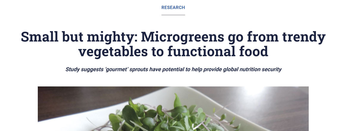 Penn State research into Microgreensas a resilient future food source