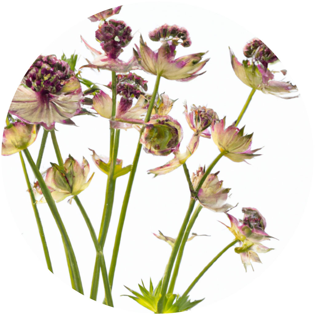 Astrantia // Year-round sustainable flower calendar by House of Thol