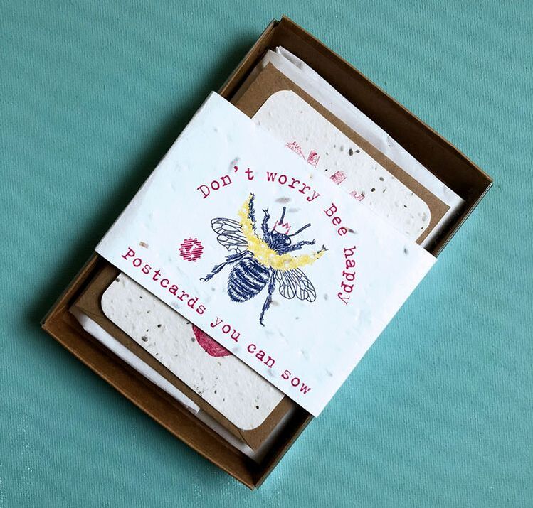 Flower cards 5 | Bee Happy | Eco Friendly Products