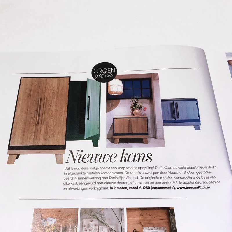 Eco friendly ReCabinet by House of Thol in Seasons magazine